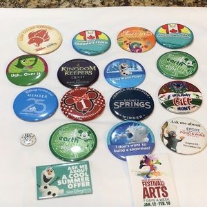 17 Disney pins, both cast member & guests